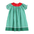 Load image into Gallery viewer, Green Gingham Watermelon Collar Bishop Dress