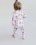 Load image into Gallery viewer, Bamboo Zip Romper | Retro Ghost