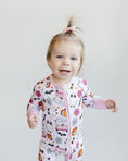 Load image into Gallery viewer, Bamboo Zip Romper | Retro Ghost
