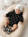 Load image into Gallery viewer, Hooded Bubble Romper | Electric Smiley