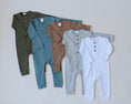 Load image into Gallery viewer, Organic Cotton Henley Romper