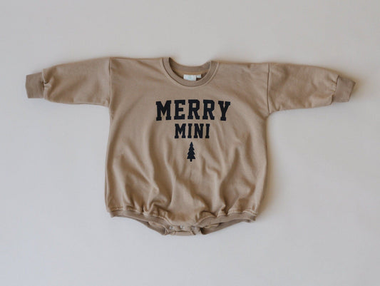 Merry Mini Christmas Sweatshirt Romper