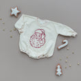 Load image into Gallery viewer, Vintage Santa Graphic Sweatshirt Romper - Cream