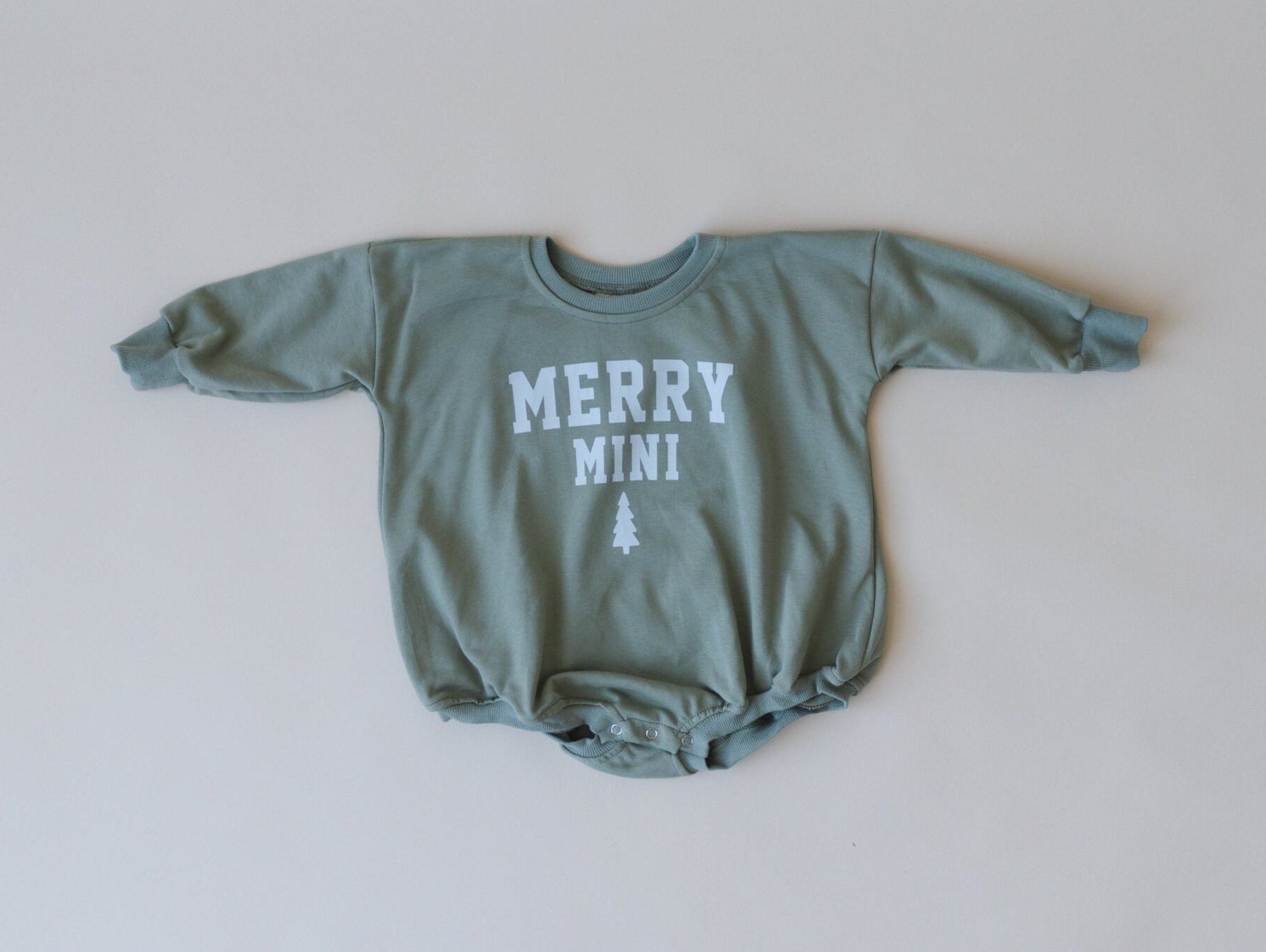 Merry Mini Christmas Sweatshirt Romper