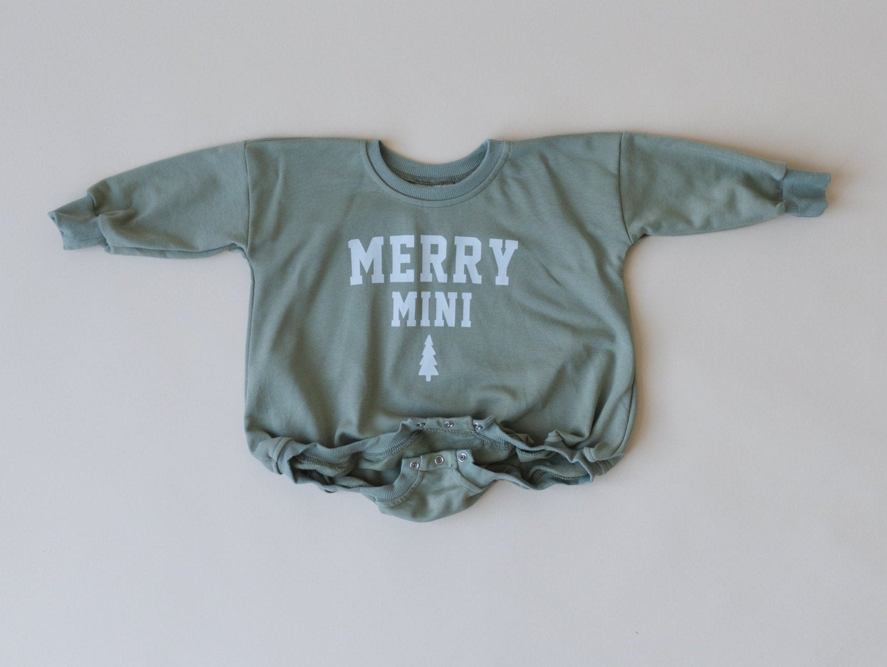 Merry Mini Christmas Sweatshirt Romper