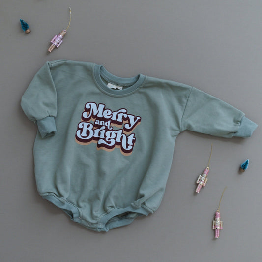 Merry and Bright Sweatshirt Romper