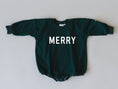 Load image into Gallery viewer, Merry Sweatshirt Romper