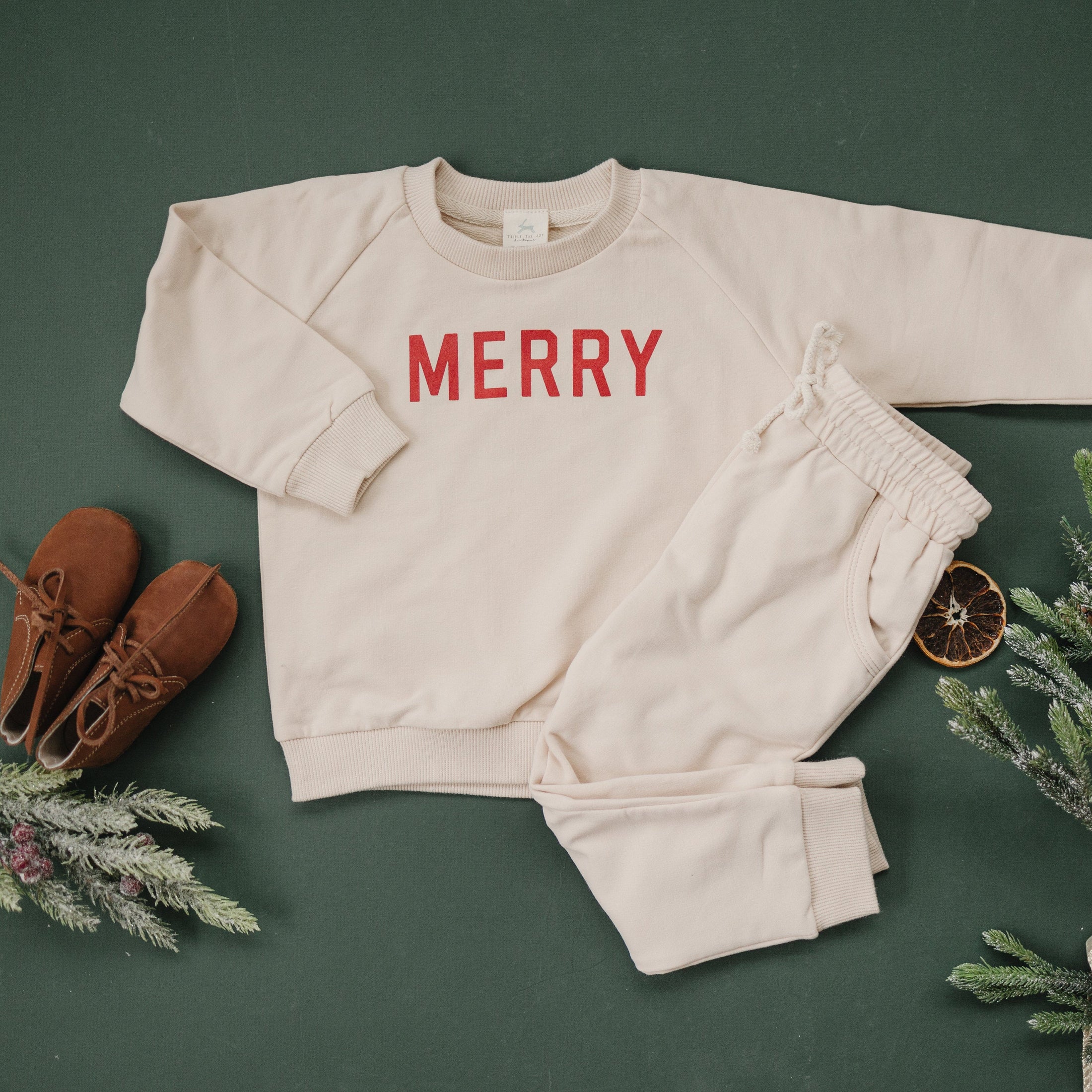 Merry Organic Cotton Crewneck Sweatshirt - Natural