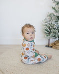 Load image into Gallery viewer, Christmas Ornament Bamboo Zippy Romper