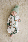 Load image into Gallery viewer, Christmas Tree-Rex Dino Bamboo Zippy Romper *Newborn left