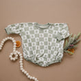 Load image into Gallery viewer, Checkered Christmas Tree Bamboo Bubble Romper