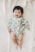 Load image into Gallery viewer, Checkered Christmas Tree Bamboo Bubble Romper