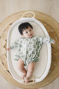 Load image into Gallery viewer, Checkered Christmas Tree Bamboo Bubble Romper