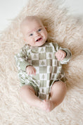 Load image into Gallery viewer, Checkered Christmas Tree Bamboo Bubble Romper