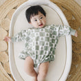 Load image into Gallery viewer, Checkered Christmas Tree Bamboo Bubble Romper