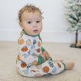 Load image into Gallery viewer, Christmas Ornament Bamboo Zippy Romper