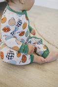 Load image into Gallery viewer, Christmas Ornament Bamboo Zippy Romper