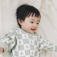 Load image into Gallery viewer, Checkered Christmas Tree Bamboo Bubble Romper