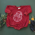Load image into Gallery viewer, Vintage Santa Graphic Sweatshirt Romper - Red