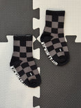 Load image into Gallery viewer, Black + Gray Checker