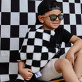 Load image into Gallery viewer, Black Check Bolt Plush Pillow