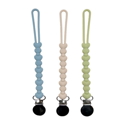 Love You More Pacifier & Teether Clip