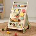 Load image into Gallery viewer, Tiny Land® Sage Green Wooden Baby Walker