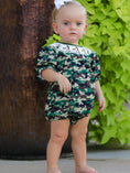 Load image into Gallery viewer, Camouflage Duck Smocking Embroidery Girls Romper
