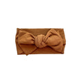 Load image into Gallery viewer, Caramel Ribbed Bamboo Knotted Baby Gown