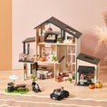 Load image into Gallery viewer, Sweet Family Gift Set: Black Dollhouse & Dollhouse Garage & Extra Dolls Set