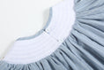 Load image into Gallery viewer, Light Blue Pinstripe Turkey Smocked Bishop Dress