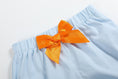 Load image into Gallery viewer, Light Blue Pumpkin Vine Smocked Dress and Bloomers