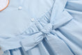 Load image into Gallery viewer, Light Blue Pumpkin Vine Smocked Dress