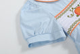 Load image into Gallery viewer, Light Blue Pumpkin Vine Smocked Dress