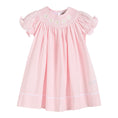 Load image into Gallery viewer, Light Pink Daisy Smocked Bishop Dress