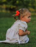 Load image into Gallery viewer, Fall Thanksgiving Pumpkin Embroidery Smock Plaid Girls Dress