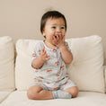 Load image into Gallery viewer, Mama Tattoo Hearts Bamboo Henley Romper