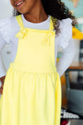 Load image into Gallery viewer, Bright Yellow Faux Suede Pinafore