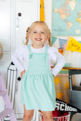 Load image into Gallery viewer, Mint Faux Suede Pinafore