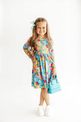 Load image into Gallery viewer, Flower Child L/S Pocket Twirl Dress