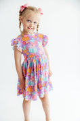Load image into Gallery viewer, Autumn Sparkle Flutter Sleeve Twirl Dress