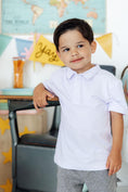 Load image into Gallery viewer, Boys White S/S Polo