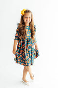 Load image into Gallery viewer, Gobble til You Wobble 3/4 Sleeve Ruffle Twirl Dress