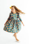Load image into Gallery viewer, Gobble til You Wobble 3/4 Sleeve Ruffle Twirl Dress