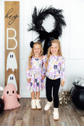 Load image into Gallery viewer, Tied with a Boo Lavender L/S Pocket Twirl Dress