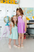 Load image into Gallery viewer, Mint Faux Suede Pinafore