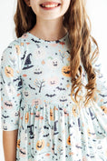 Load image into Gallery viewer, Ghouls Rule 3/4 Sleeve Pocket Twirl Dress