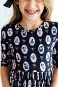 Load image into Gallery viewer, Hocus Pocus 3/4 Sleeve Pocket Twirl Dress