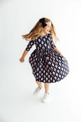 Load image into Gallery viewer, Hocus Pocus 3/4 Sleeve Pocket Twirl Dress