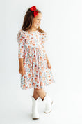 Load image into Gallery viewer, Gingerbread Lane 3/4 Sleeve Ruffle Twirl Dress